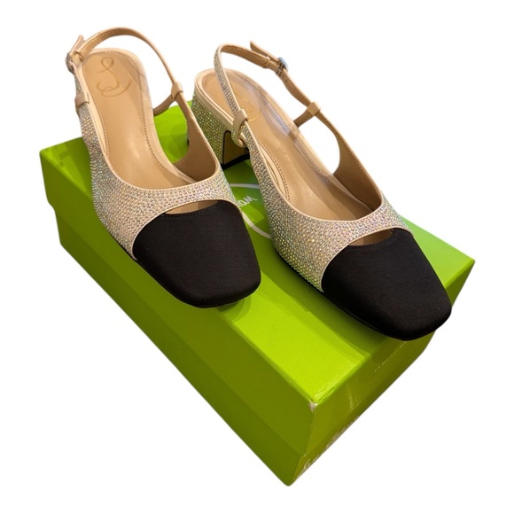 Sam Edelman Tarra Glitz Slip-On Slingback Pumps EUC - Picture 2 of 9